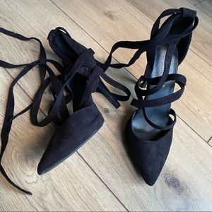 Black Strappy Pumps